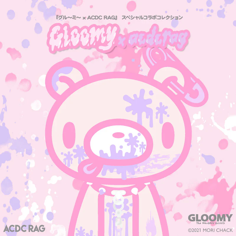 ACDC RAG x Gloomy Bear - Oversized Tee Shirt Pastel Pink - Image 13