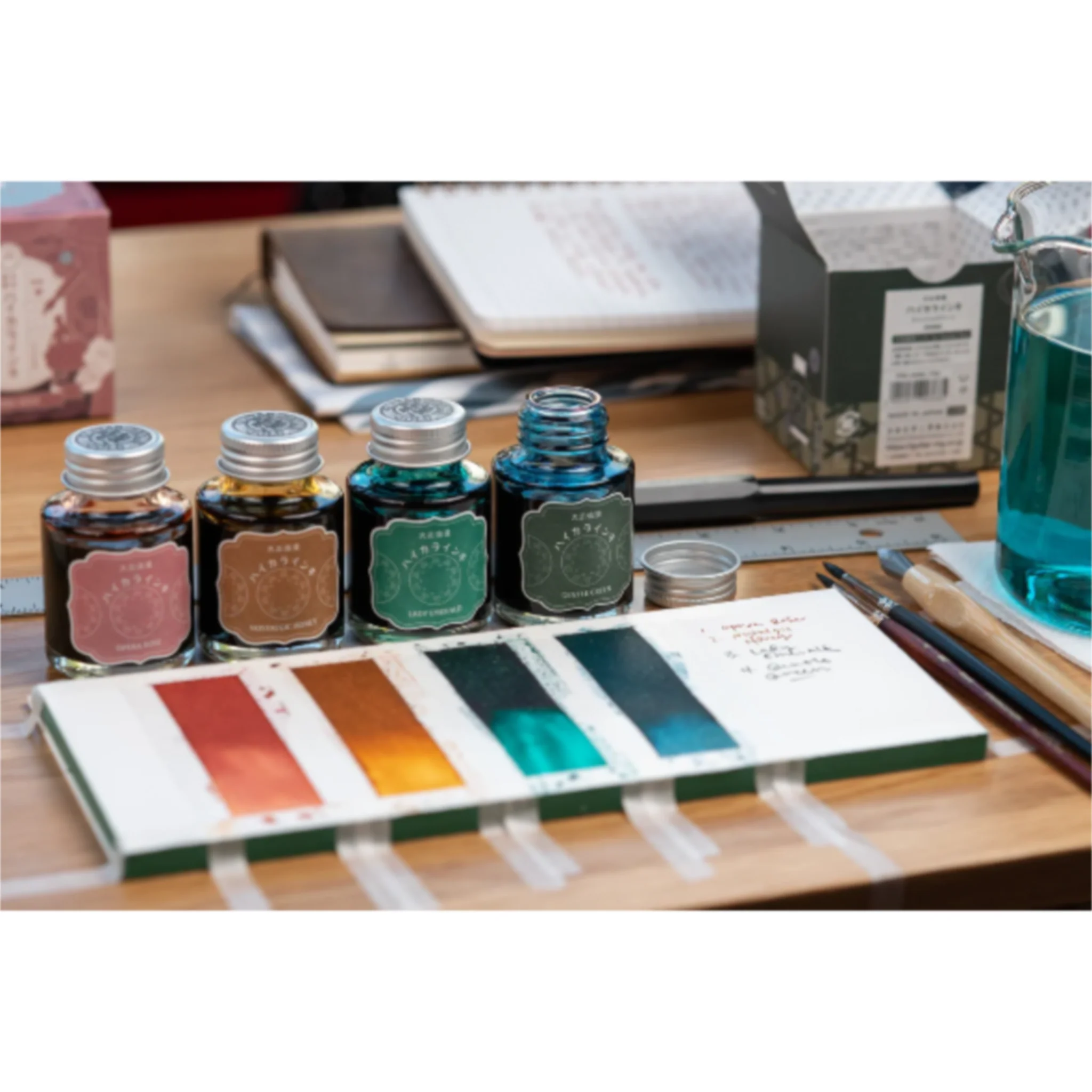 Teranishi Guitar Fountain Pen Ink - Lady Emerald 40ml - Image 7